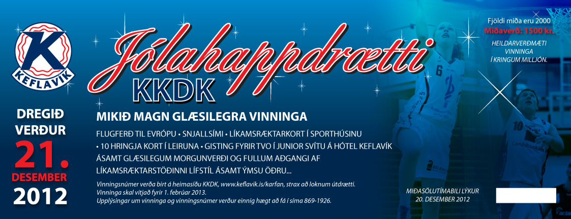Búið að draga í jólahappdrætti KKDK