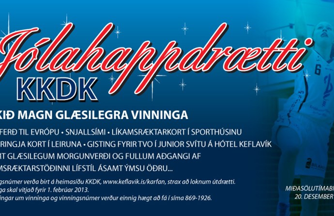 Búið að draga í jólahappdrætti KKDK