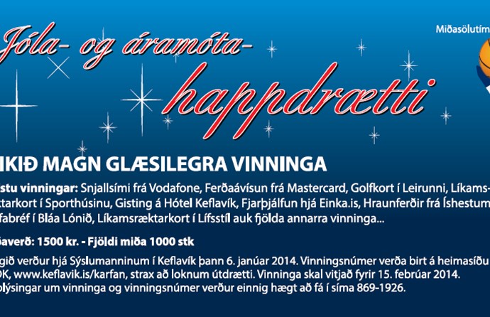 Búið að draga í jóla- og áramótahappdrætti KKDK - Sjáið númerin!