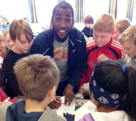 Leikmenn heimsóttu grunnskóla Keflavíkur